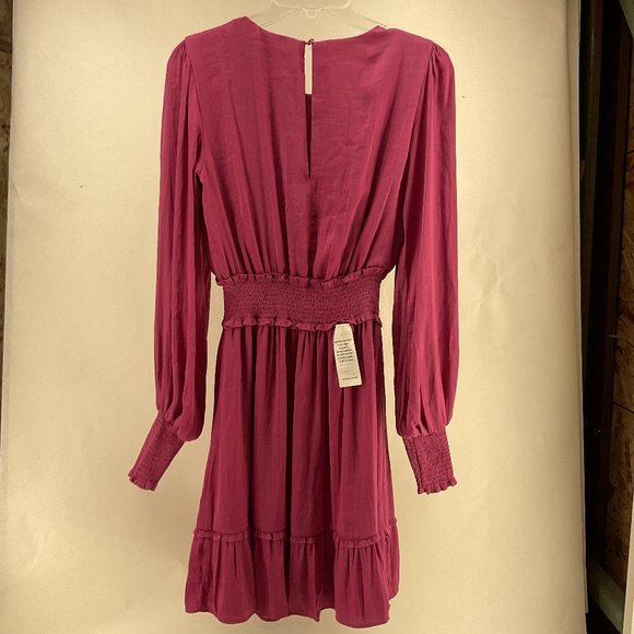 Forever New - Jessica Long Sleeve Smock Dress - Women's Size 4 - Magenta Haze - Picture 5 of 10